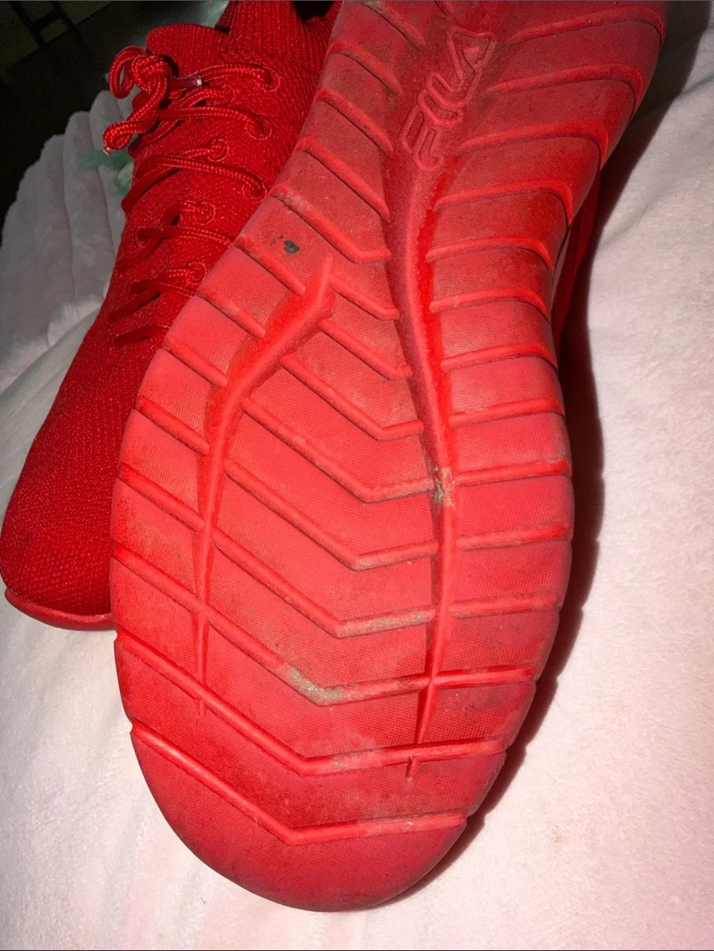 Fila Red Knit Lightweight Sneakers